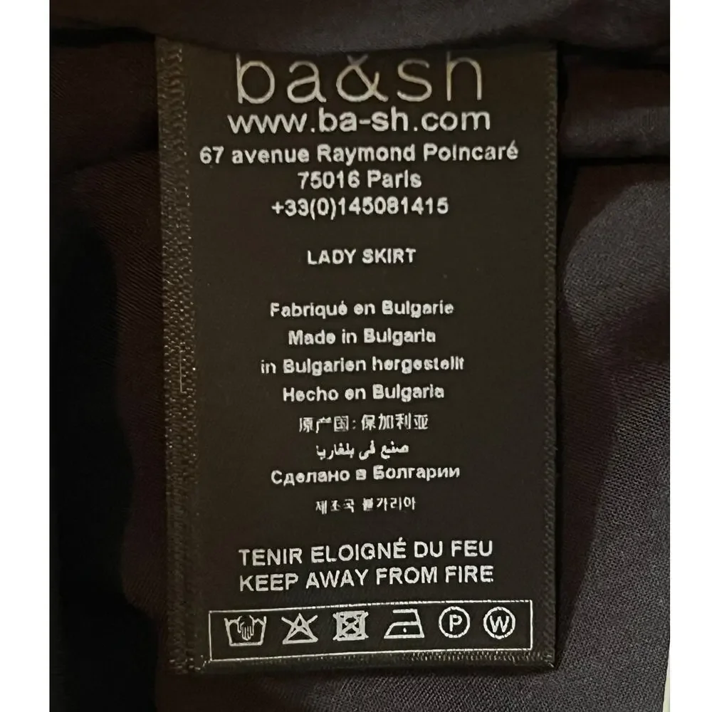 ba&sh skirt Venise paisley wrap black X-Small XS - Picture 9 of 9